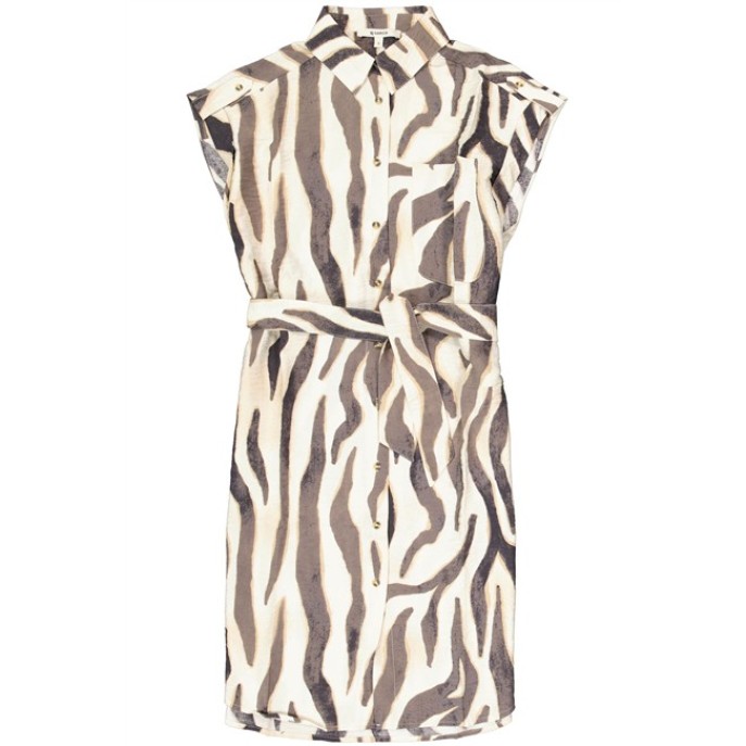 Garcia Jurk Tijger print Q260088 Turtledove 2 Bruin Garcia Jurk Tijger print Q260088 Turtledove 2 Bruin